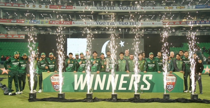 Nawaz's 5-18, Babar, Saim fifties help Pakistan complete T20I series sweep over Australia